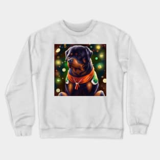 Cute Rottweiler Drawing Crewneck Sweatshirt